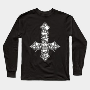 Skull Inverted Cross Long Sleeve T-Shirt